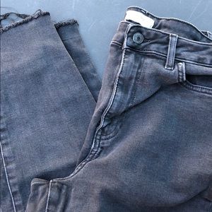 Forever 21 Frayed Black Skinny Jeans